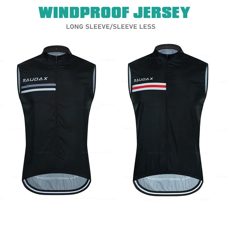 Windproof Offroad Jacket Unisex Bicycle Windbreaker Coat Cycling Clothing Maillot Sleeveless Black Vest Triathlon Cycling Jersey