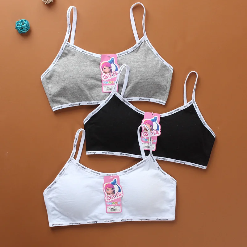 Sports Bra Training Bra Cotton Bra Girls Lingerie Sets Bra For Girls 12 Years Teenagers Lingerie Gym Breathable Tops Underwear Cotton Brassiere Solid Color Training Bra 8-16T
