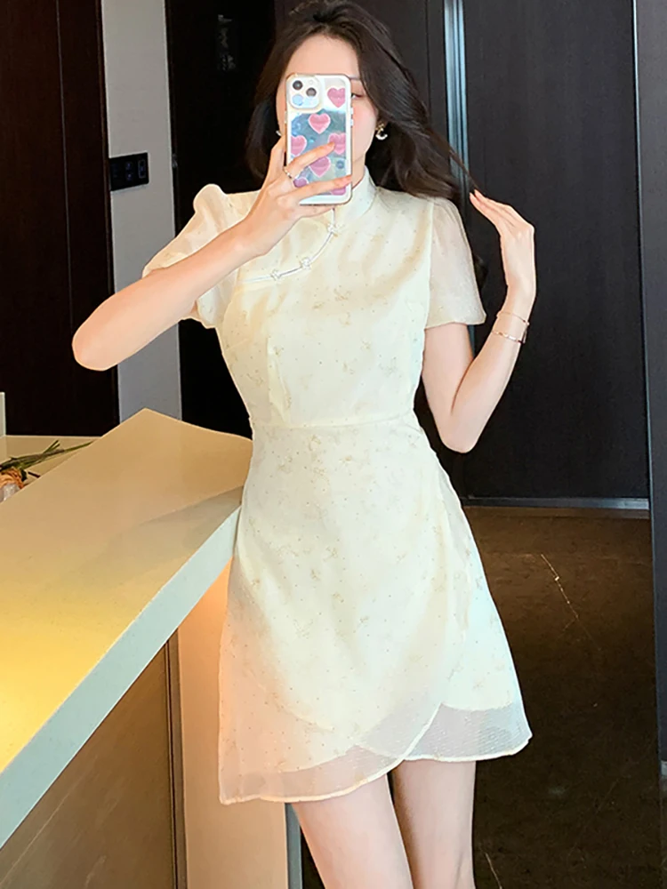 Summer Mini Dress for Women Girl Korean Fashion Short Clothes