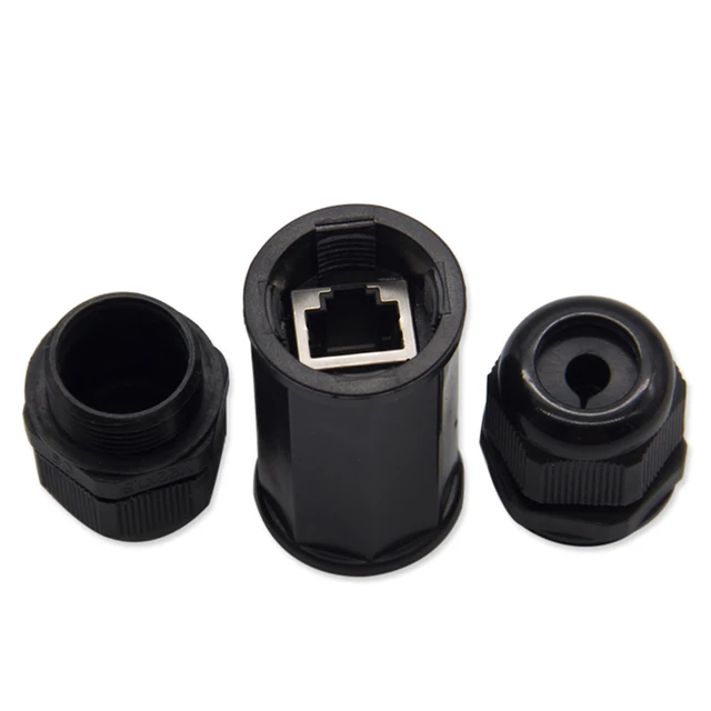 5-Pack Waterproof RJ45 Ethernet Couplers - Industrial Panel Mount Connectors For Cat5/6 Cables