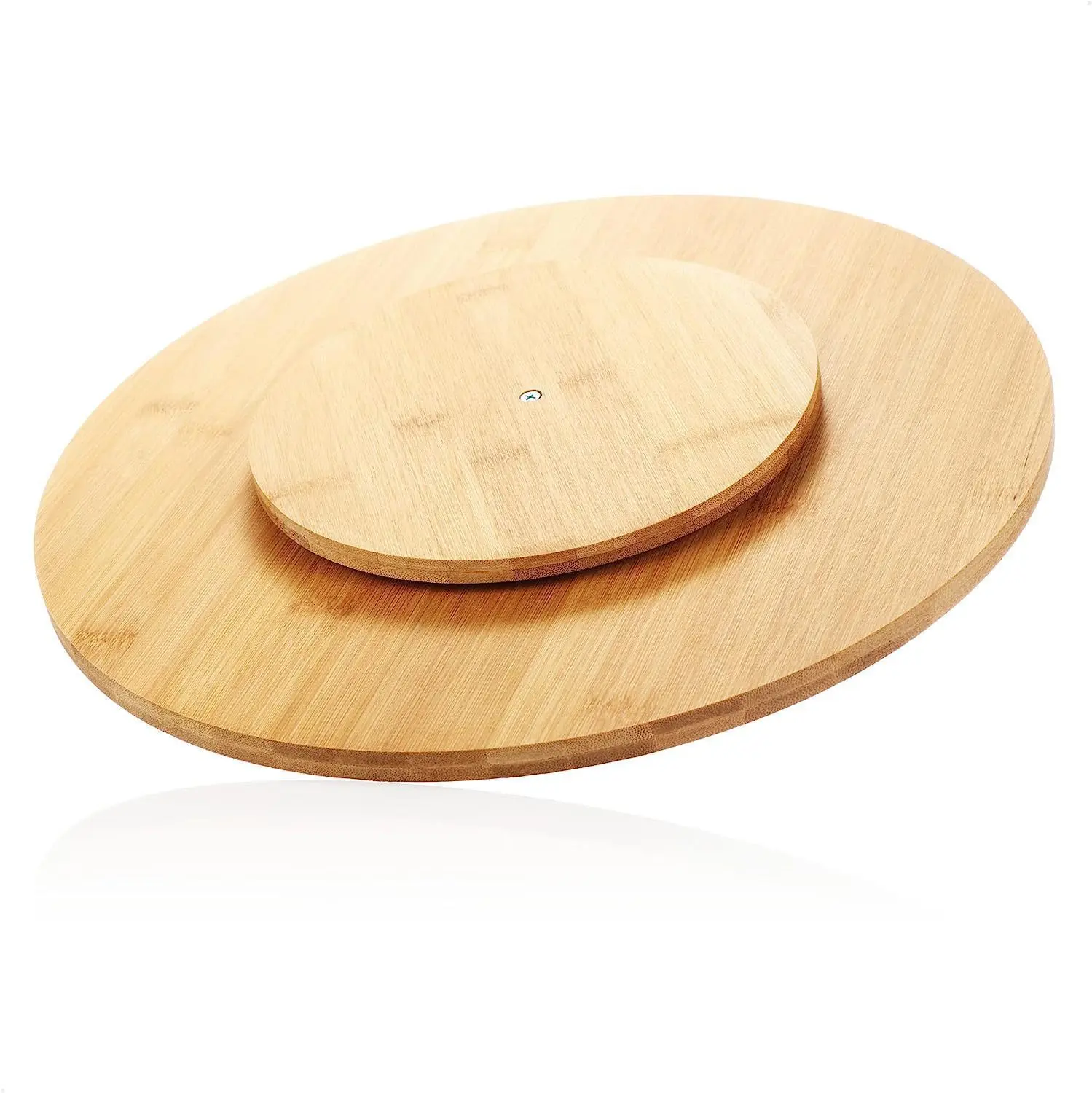 Bamboo rotating tray seasoning rack Kitchen storage rack spices storage cosmetics table turntable fruit tray rotating rack 5