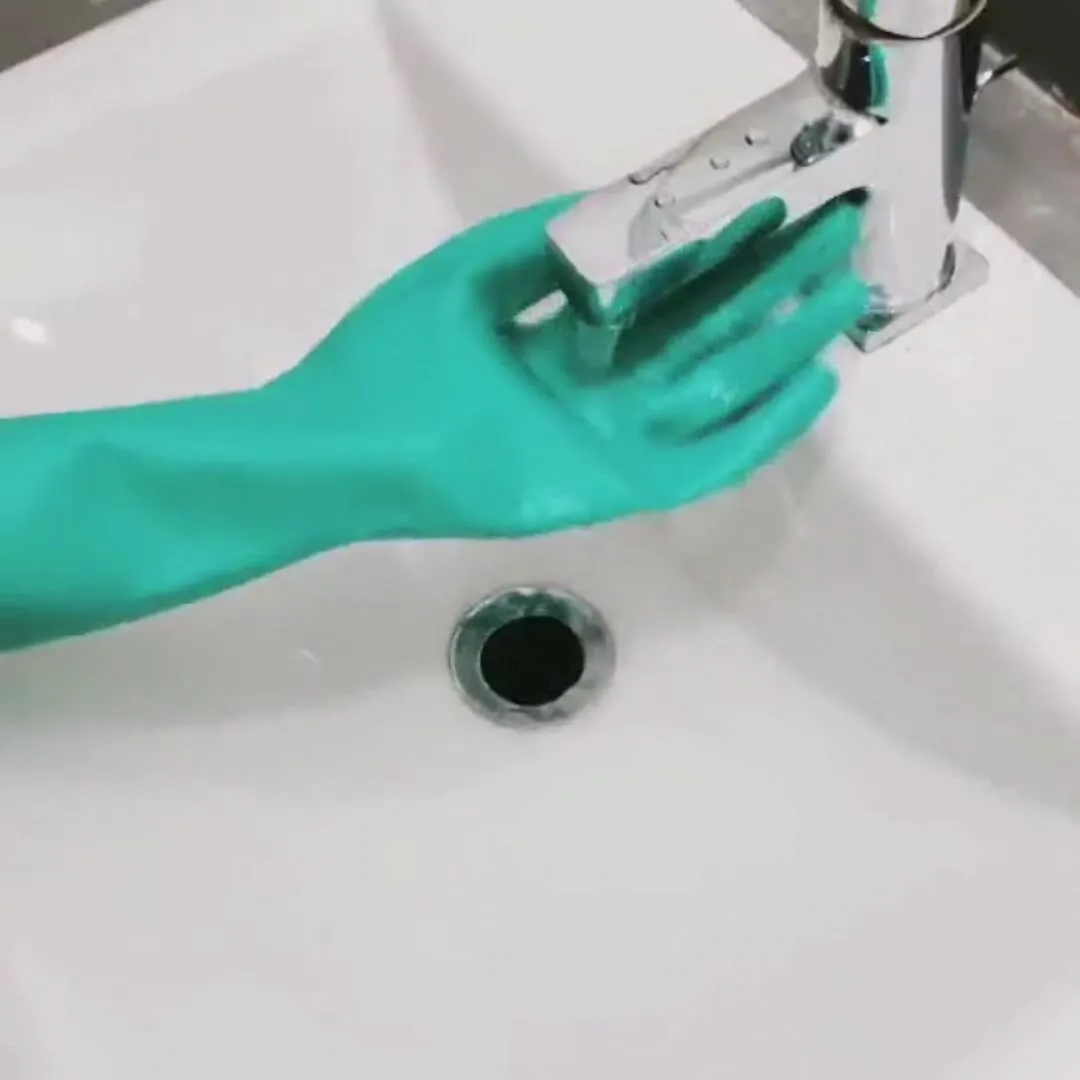 5 Pairs Premium Green Nitrile Gloves - 15 Mil Thick, 13" Long, Unflocked For Mechanics & Cleaning