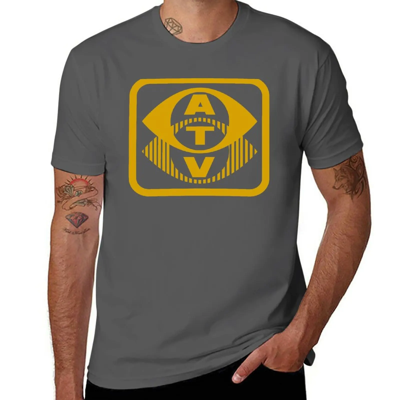 

New ATV (Vintage TV Station) T-Shirt custom t shirt cute tops sports fan t-shirts vintage t shirt Men's clothing
