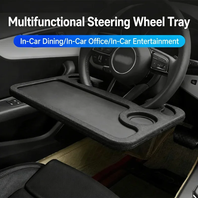 tavolo da pranzo per auto, tavolo da pranzo per auto, vassoio da pranzo per auto, tavolino per auto, accessori per scrivania per tablet per auto - immagine 2