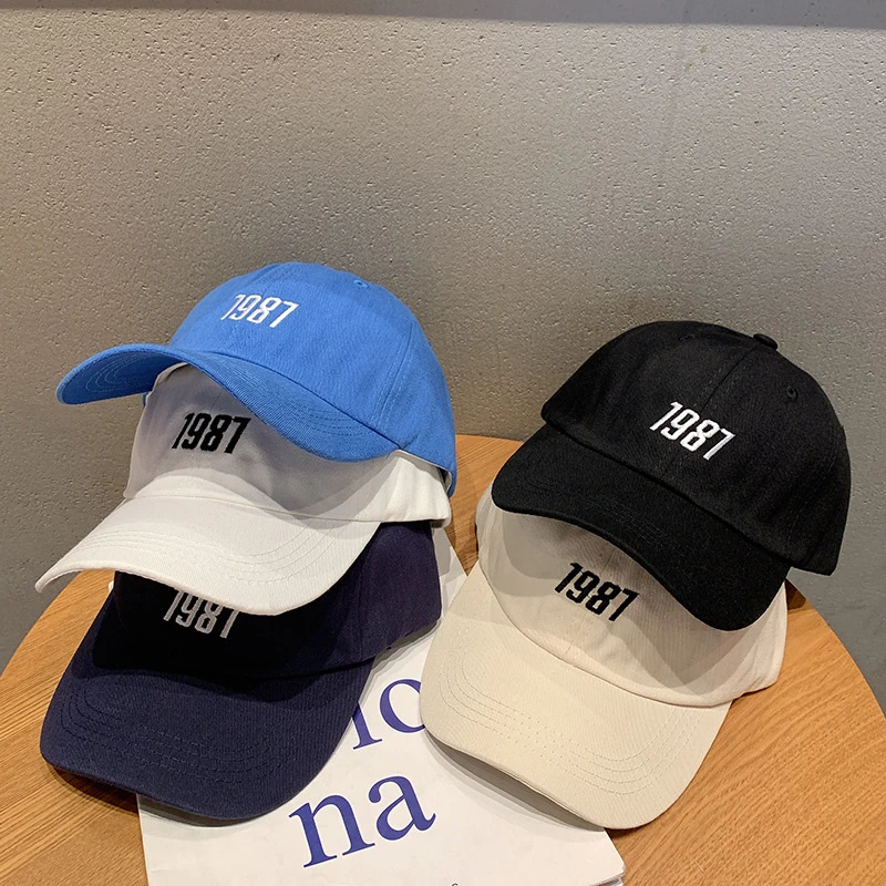 남녀공용 숫자 자수 야구 모자, 부드러운 코튼 스냅백 캡, 야외 스포츠 아빠 트럭 운전사 모자, 신제품