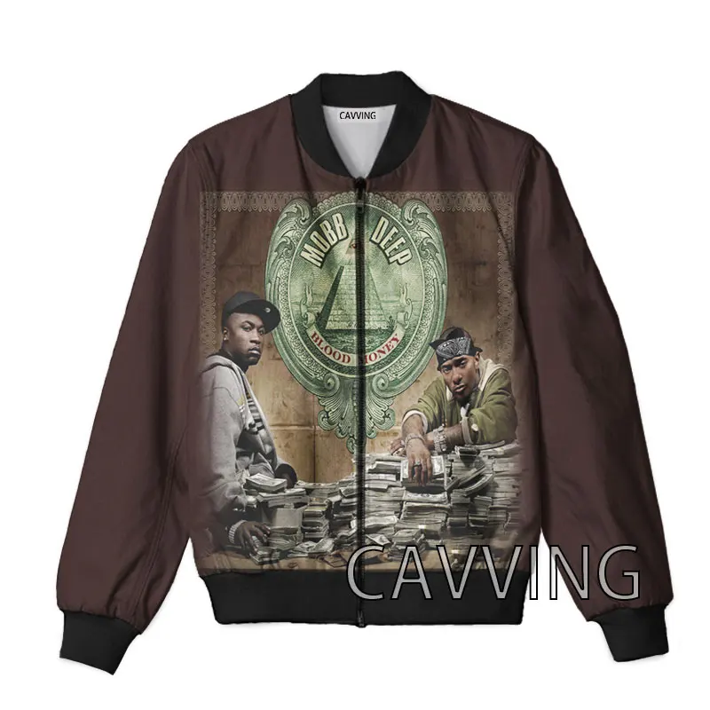 New Fashion Women/Men's  3D Print  Mobb Deep  Zipper Bomber Jackets Men Overcoat Mens Coat Zip Up Jackets 2