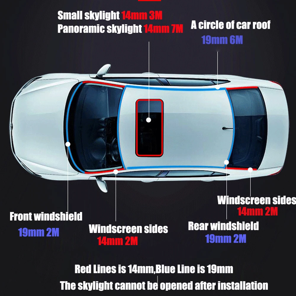 Car Rubber Seals Edge Sealing Strips Auto Roof Windshield Window Seals Protector Seal Strip for Auto