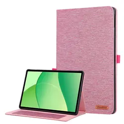 Cloth Pattern Simplicity Style TPU Leather Tablet Cover, 11-Inch for OPPO Pad SE 11 2025 (Pink)