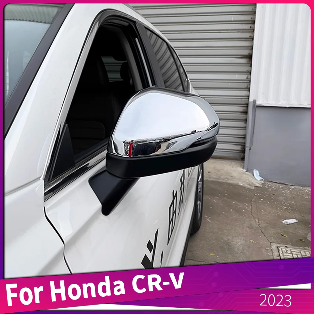 

For Honda CRV CR-V 2023 ABS Material Rear View Eyebrow Side Glass Mirror Cover Trim Frame Sticker Car Styling