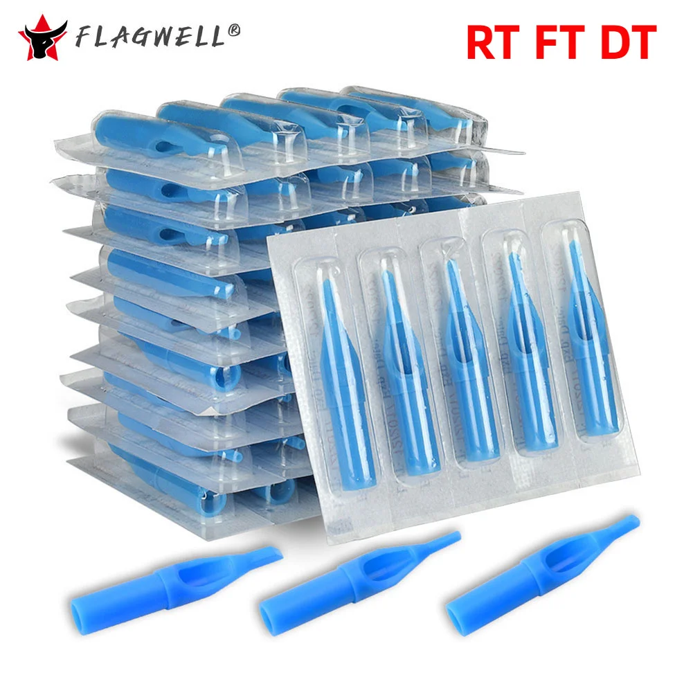 50Pcs Blue Sterilized Disposable Tattoo Machine Gun Nozzle Tips Plastics Needle Tube For Tattoo Machine Gun Needle Ink Cup Kits tattoo needle tip 50pcs box rt m ft r dt sterile tattoo yellow plastic disposable short tattoo needles tips nozzle