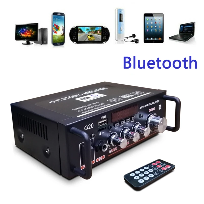 G20DigitalHomeBluetooth50Amplifier110V220VHiFiSubwooferHome