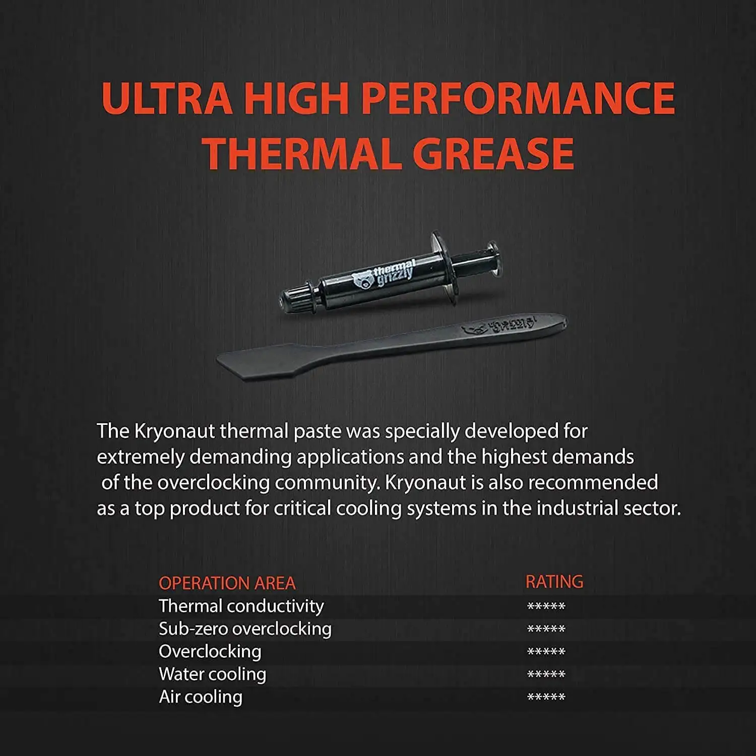Original Thermal Grizzly Kryonaut Paste 1g for CPU GPU Cooler Grease  12.5W/m.k Conductive Heatsink Plaster - AliExpress