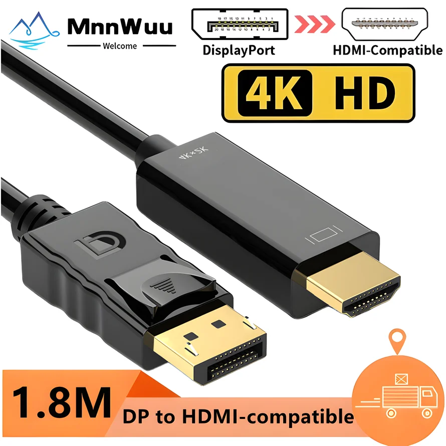 4K DisplayPort to HDMI Cable 1