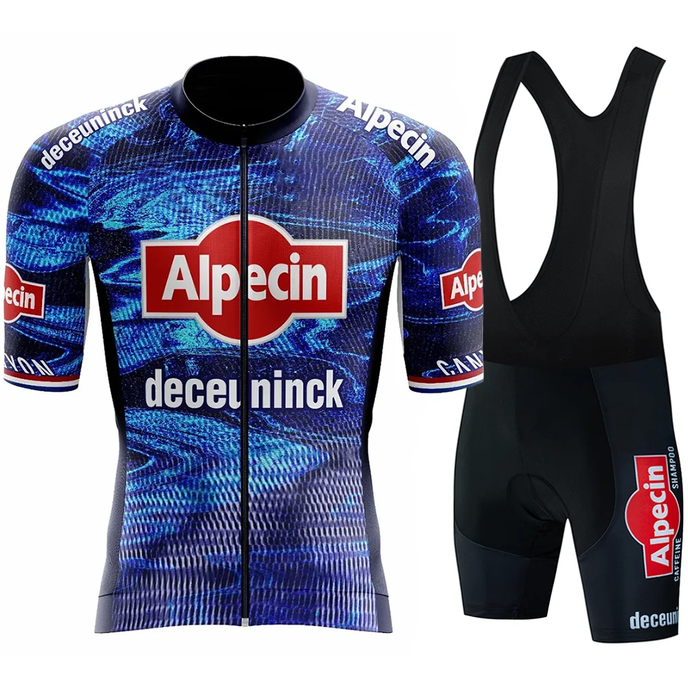 Alpecin Deceuninck Cycling Jersey Set France Team Ciclismo Abbigliamento Uomo Bici Da Strada Camicie Suit Bicycle Bib Shorts Mtb Maillot