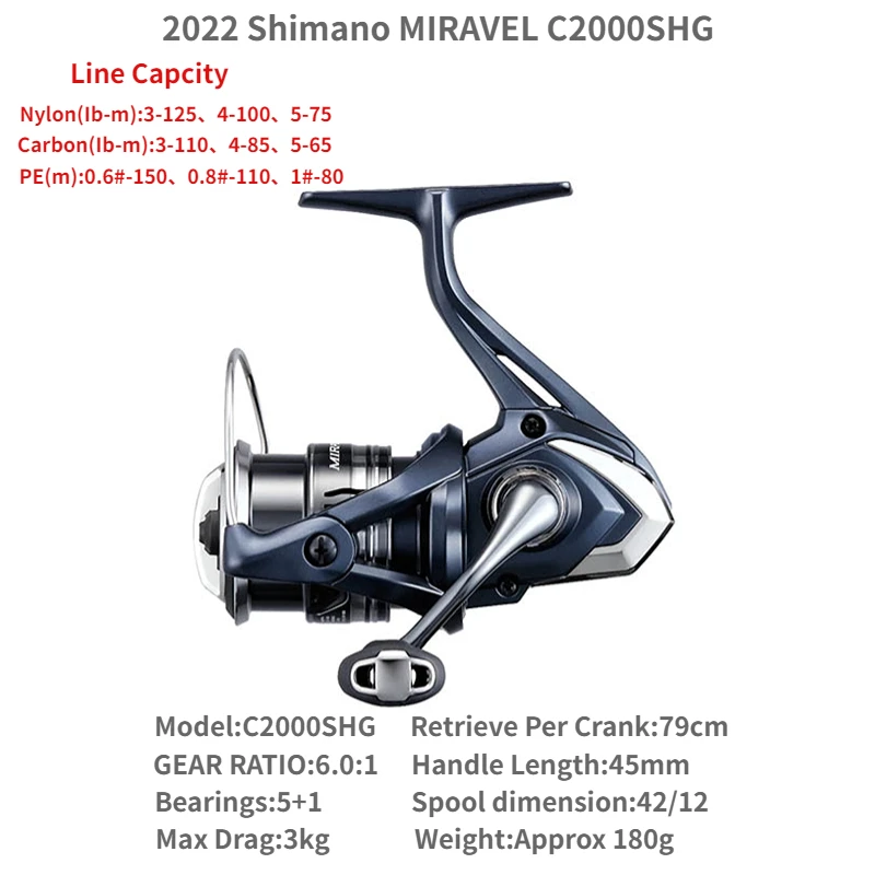 2022 Shimano MIRAVEL 1000 C2000S C2000SHG 2500 2500HG 2500S