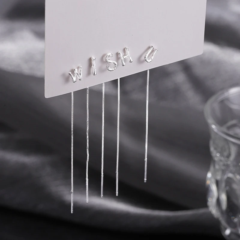 Fashion Stud Earrings English Letters for Women Temperament Light Luxury Tassel Drop and Studs Letters A-Z Simple Gifts