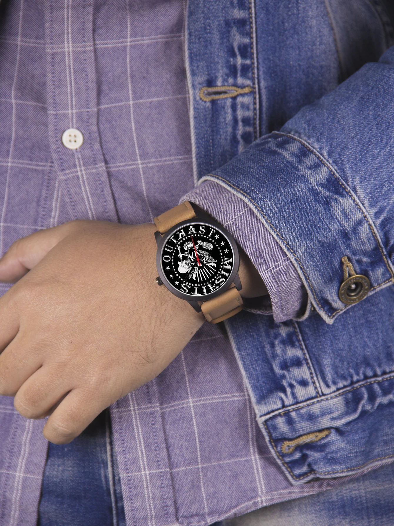 1pcs Customizable Patterns Dazzling Cool Design Printing Dial Fashionable Leisure Souvenir Gifts  Men's Quartz Wrist Watch