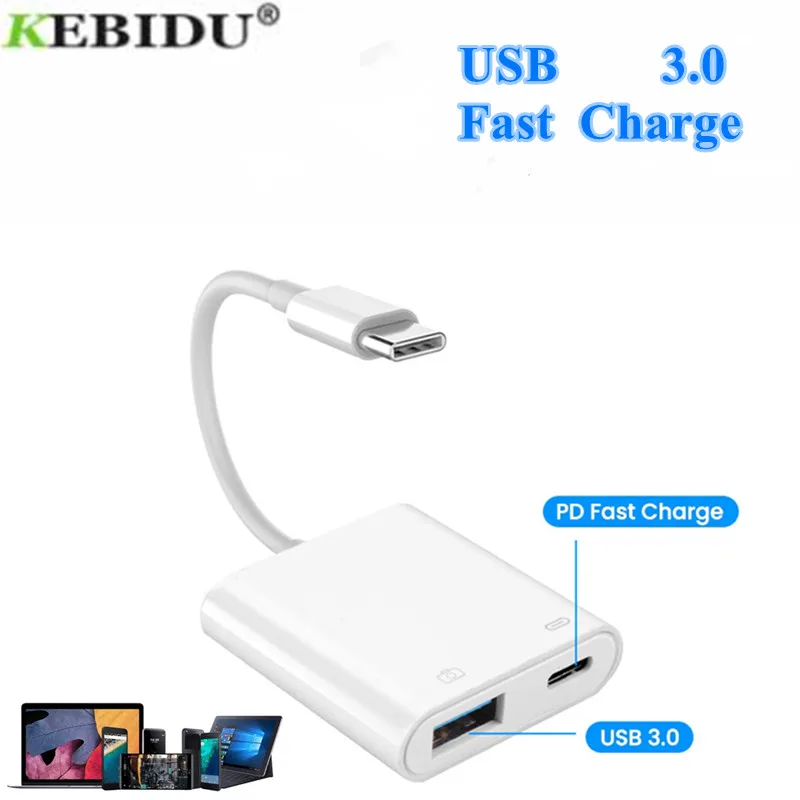 Type C OTG Adapter 2 in 1 USB to 3.0 Female Cable Mouse Keyboard U Disk Camera CardReader Data Converter | Мобильные телефоны и