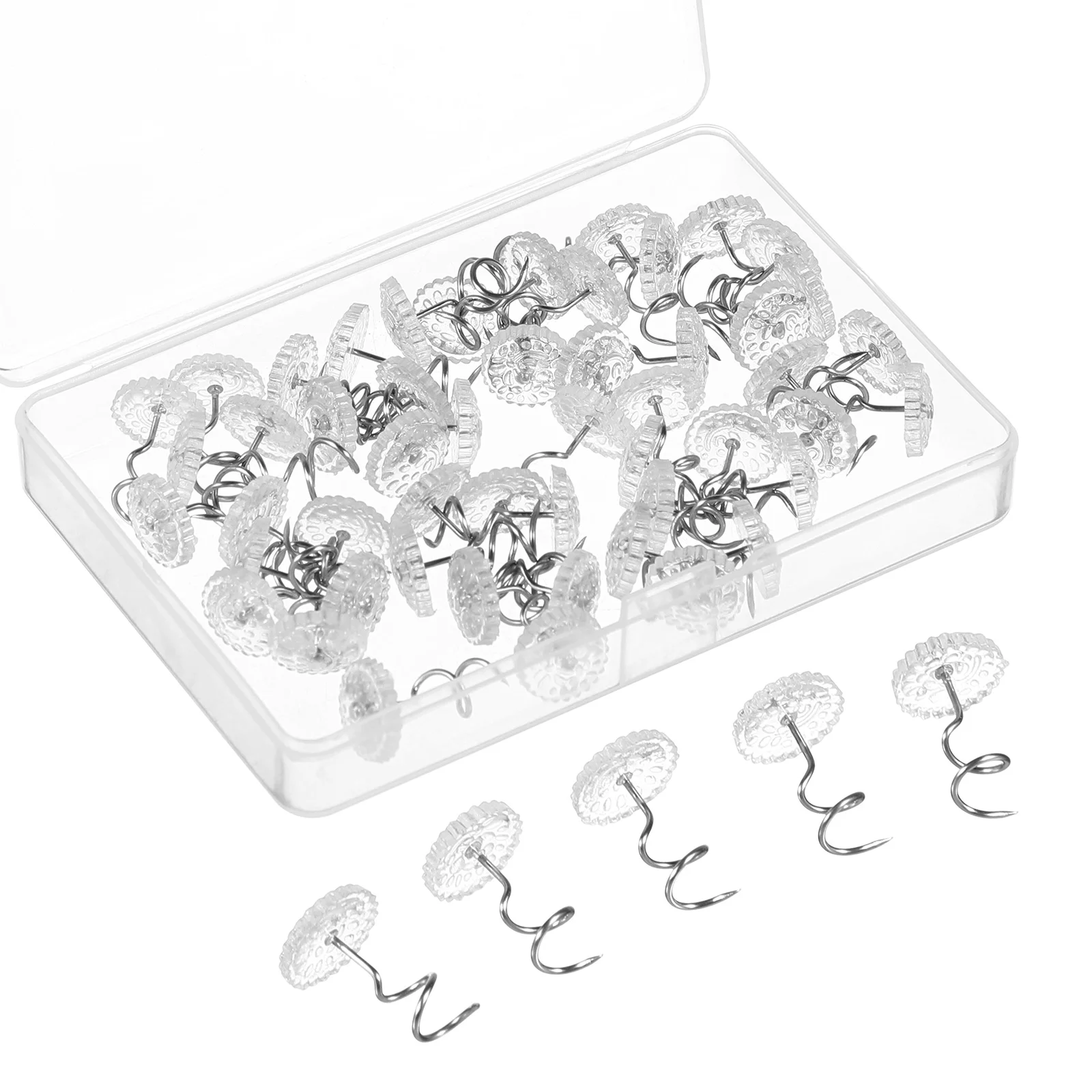 

50pcs Bed Sheet Clip Fixer Transparent Traceless Nail Sofa Cushion Blankets Cover Grippers Holder