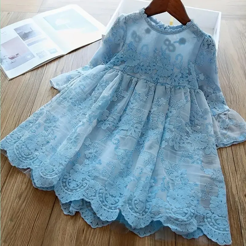 Girl Party 3-8Y Birthday Princess Dress Casual Sequin Kids Dress Weddings Prom Gowns Children Costumes girls dress princess costume