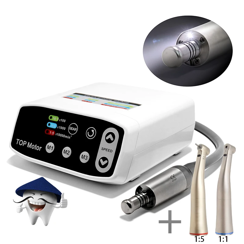 

Odonto sem Galantia Recommends Dental Electric Motor with 1:1and1:5 Light Contra Angle Motor Sanding Machine Dental Handpiece