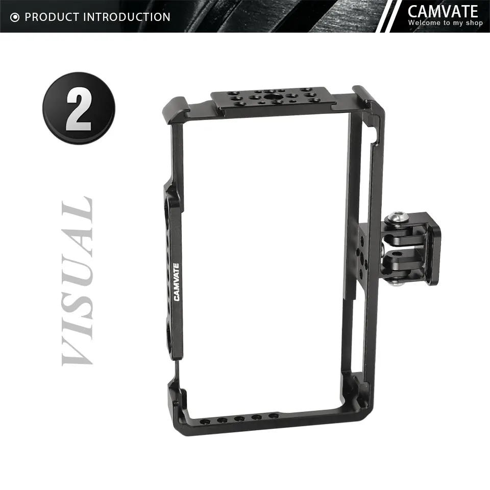 6" Monitor Cage Bracket For FeelWorld LUT6 & LUTS6 With 3/8" Arri Locating Holes