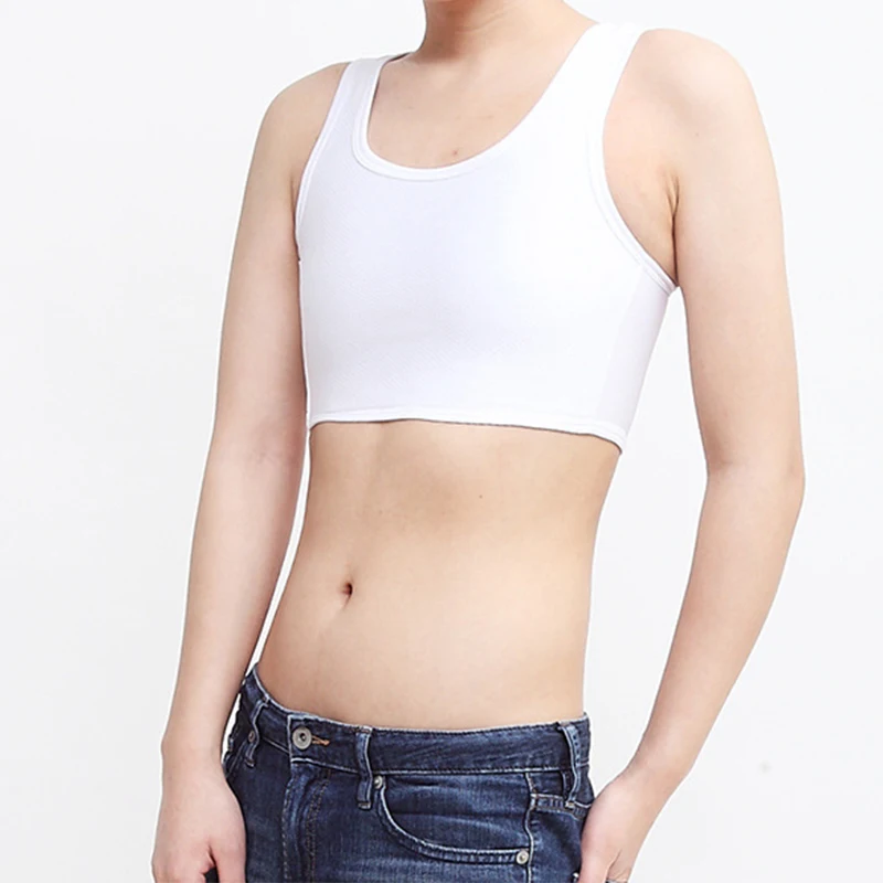 Breast Binder slim Flatten breast Tank Vest Casual Shaper Tops Breathable Buckle Short Les Trans corset Bra