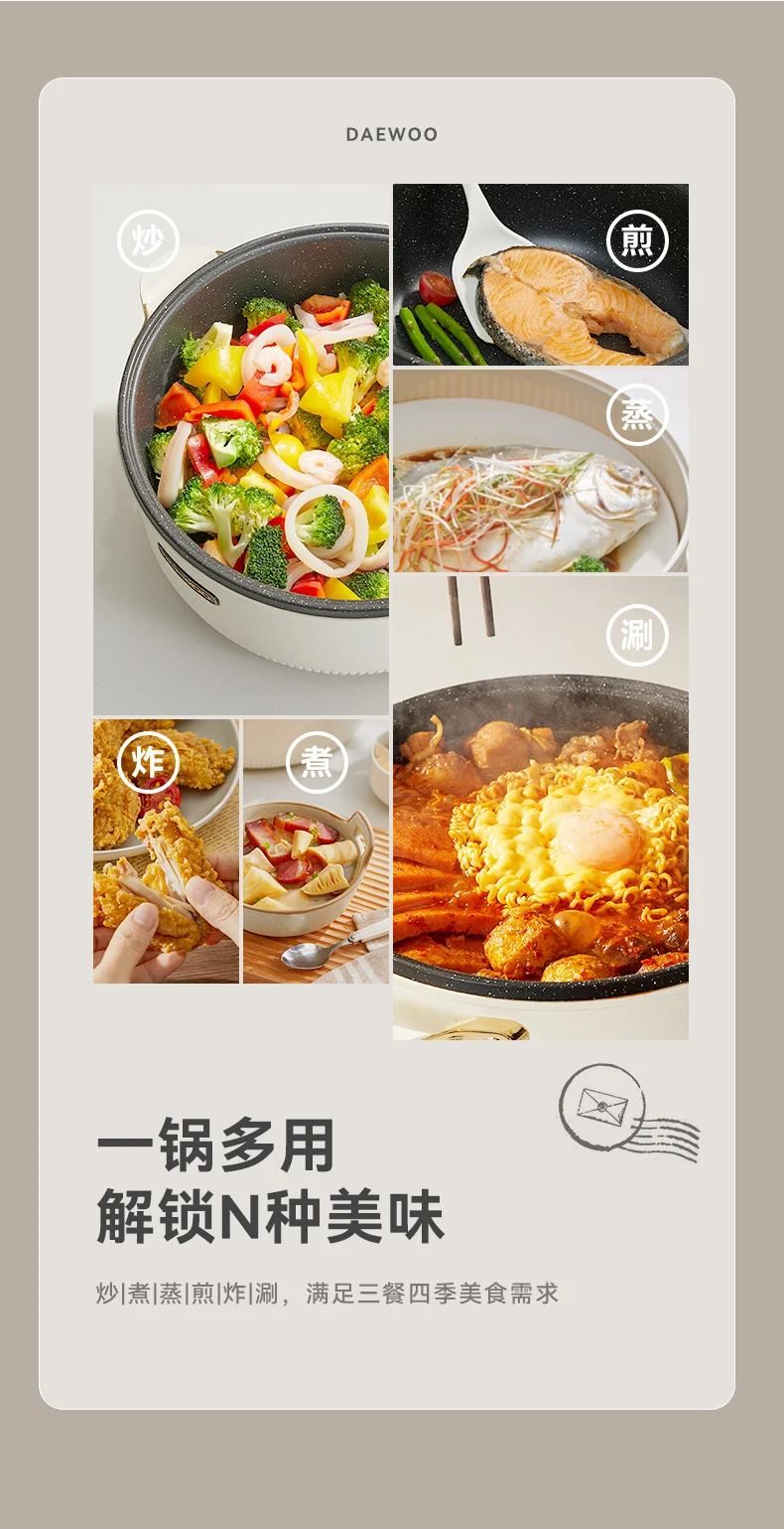 Description Picture 5 of item110V/220V Non-stick and Versatile Electric Cooker for Steaming, Frying and Hot Pot
