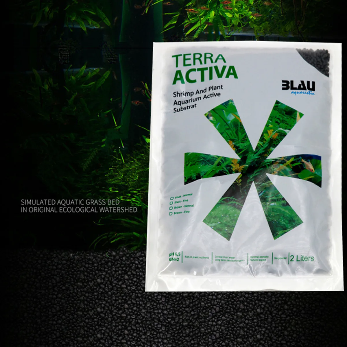 High quality 2L 8L Natural Aquarium Planted Substrate Sand Fertilizer Mud For Fish Tank Soil