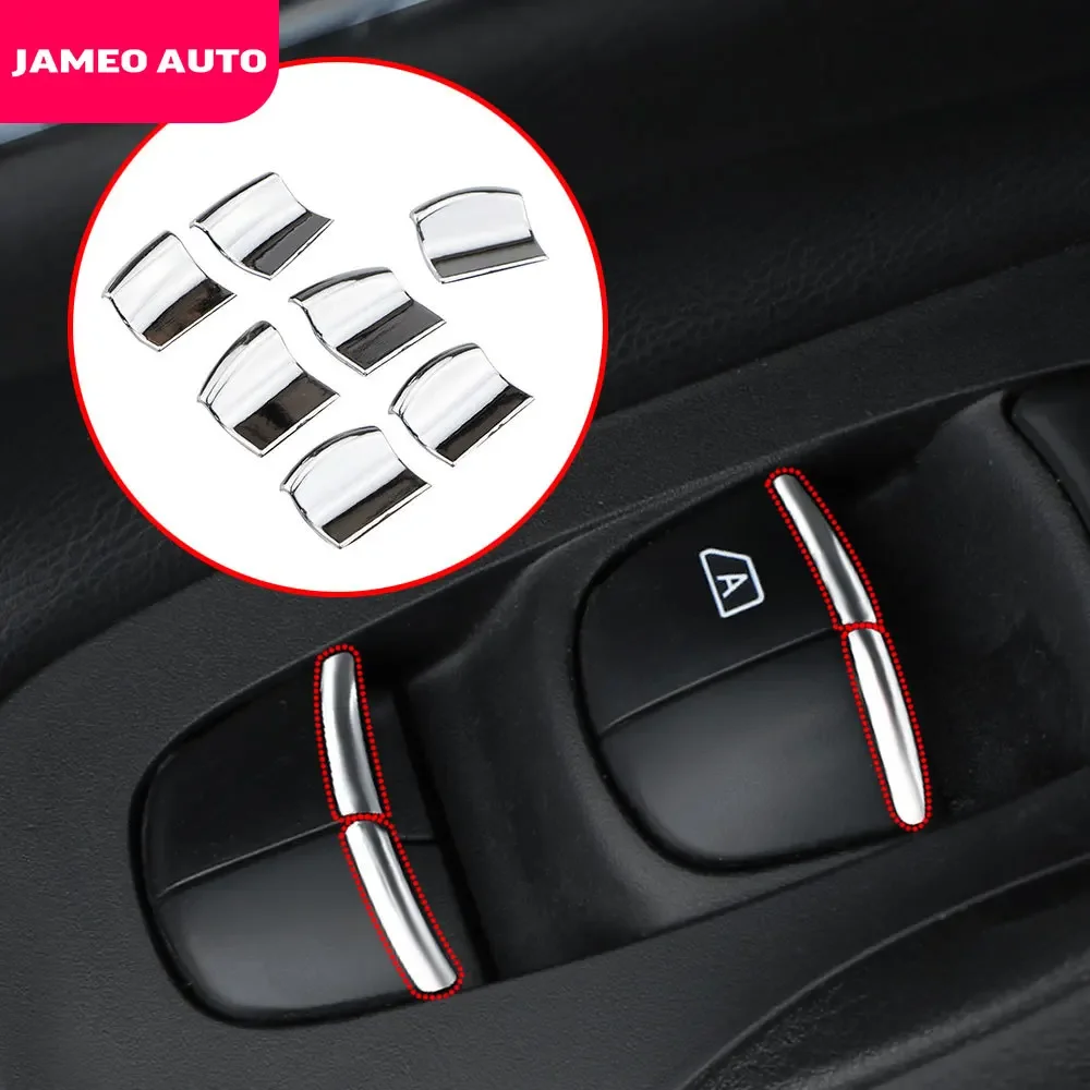 7Pcs/Set ABS Chrome Car Windows Control Panel Switch Cover Trim for Nissan Juke 2011 - 2021 Accessories Car-Styling 1