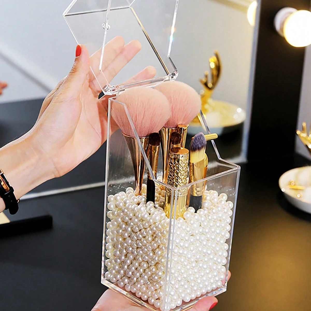 Makeup Organizer Transparent Storage Box