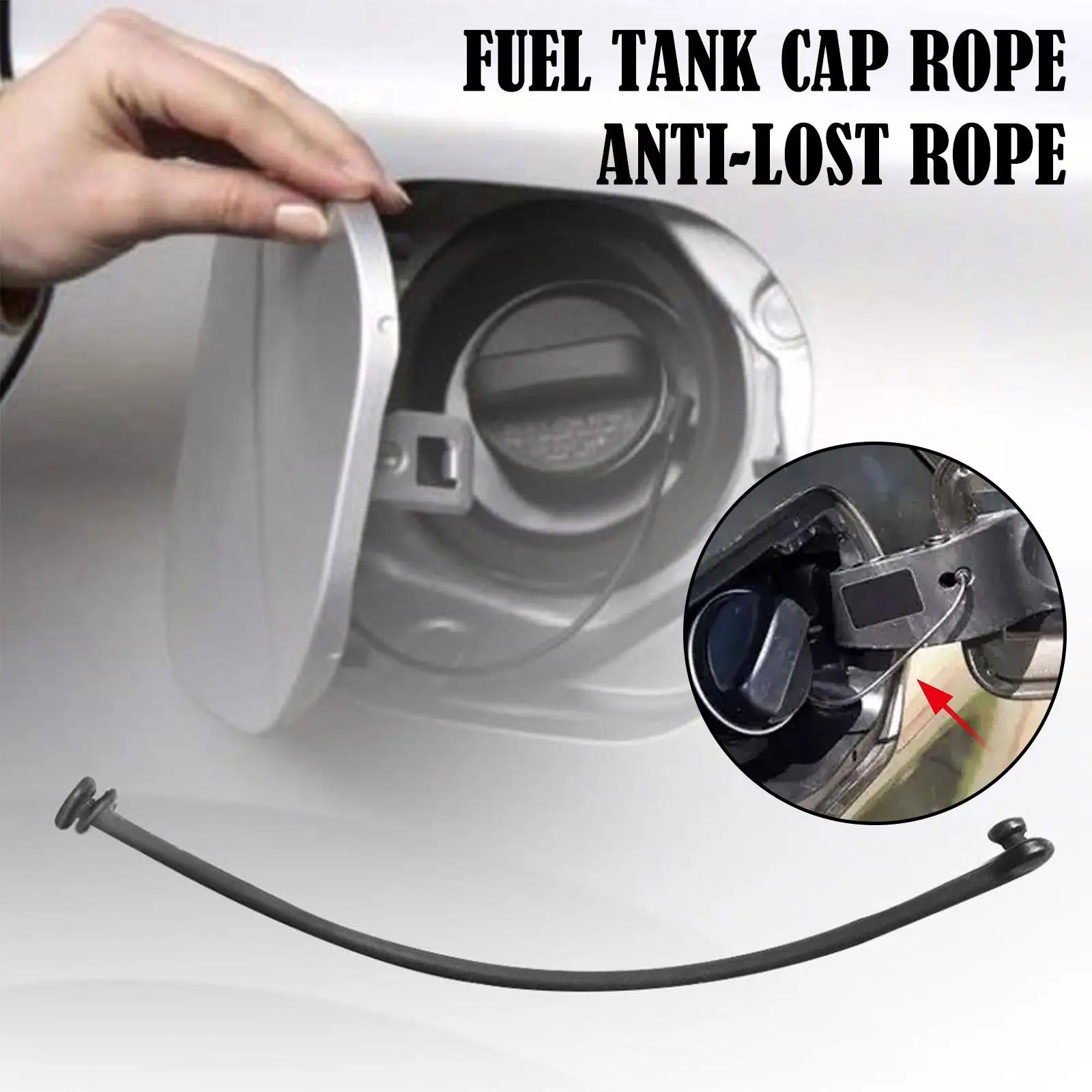Car Fuel Tank Cap Cover Line Cable Rope 16117193372 For BMW F01 F10 F15 F20 F25 F30 F34 E46 E60 E70 E84 E90 Petrol Diesel C9Y1 oil fuel cap fuel tank cover fuel tank cap fuel cap cord strap