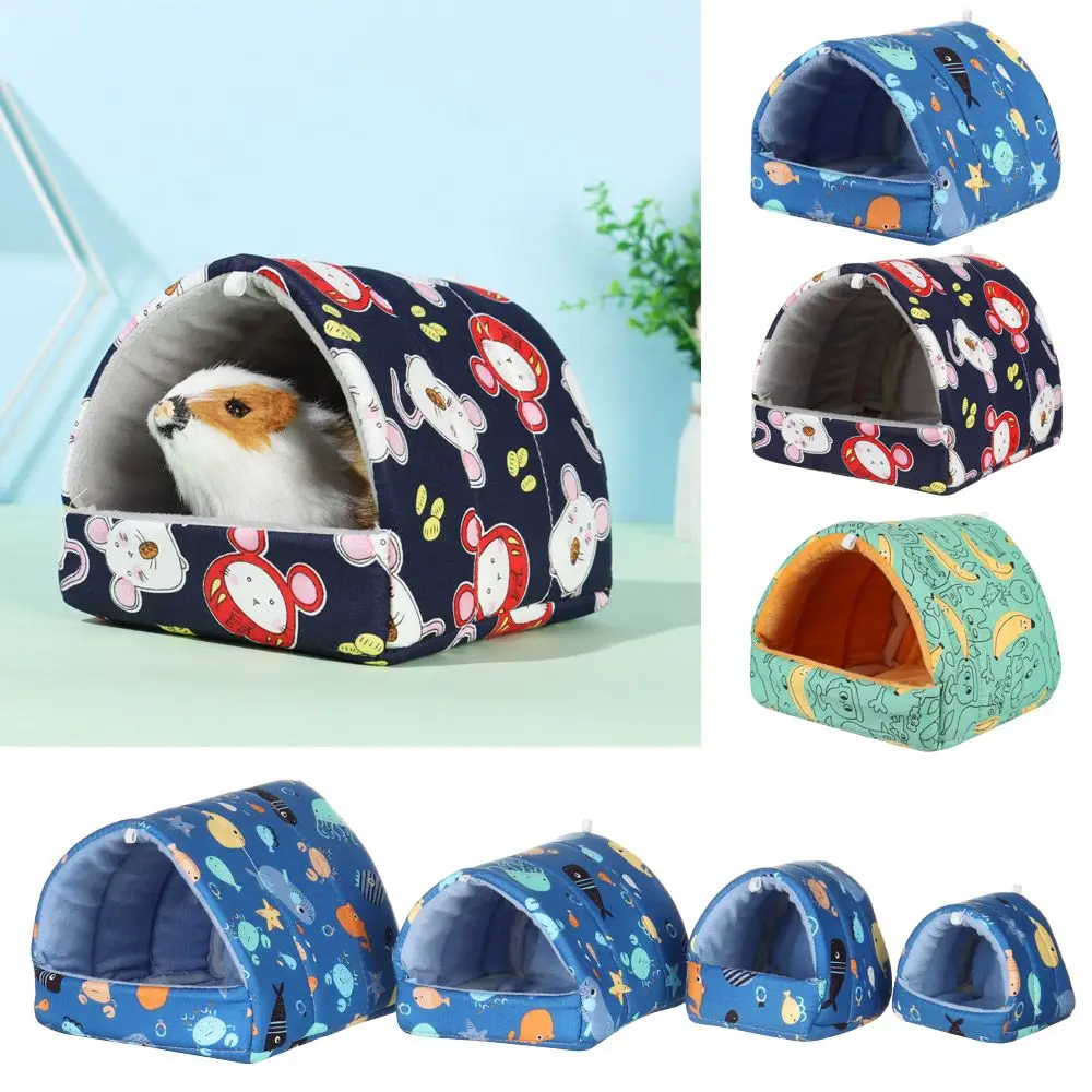 

Colorful Winter Mini Cage Comfortable Warm Mat Hamster House Small Animal Sleeping Bed Guinea Pig Nest