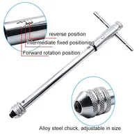 Clé à tarauder à main à cliquet réglable M3-M8, outil d'accessoires de taraudage avant et arrière étendu M5-M12 4
