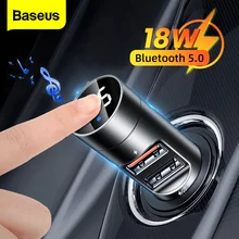 Baseus FM משדר כוח מתאם Bluetooth תואם רכב מקלט 18W רדיו ערכת MP3 נגן דיבורית אלחוטי FM מודולטור