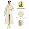 Adult Long Raincoat Reusable Waterproof Rain Coat Windproof EVA Rain Coat Drawstring for Outdoor Travel Emergency 6