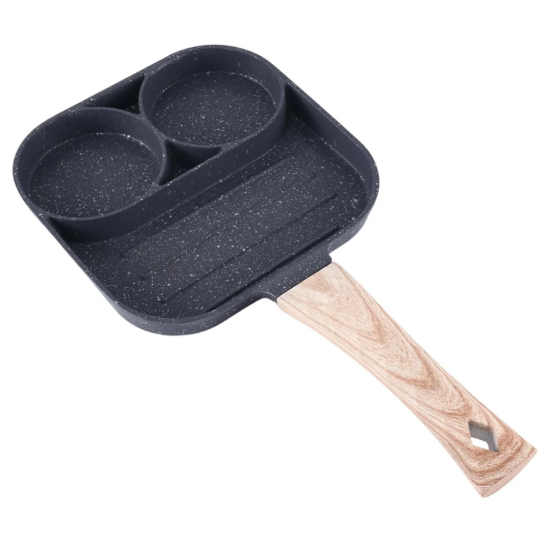 

Сковорода с 2 отверстиями, сковорода, утолщенная фотоантипригарная сковорода для яиц, блинчиков, стейков, приготовления яиц, ветчины, сковорода для завтрака