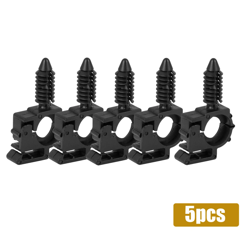 

5 Pcs Black Nylon Black Wire Plastic Clip Auto Fastener Interior Accessories Car Tool