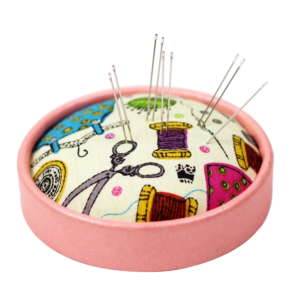 1Set Portable Home Travel Sewing Kits Box Sewing Pattern Fabric Pincushion Needle Threader Threads Scissors Mini Tools