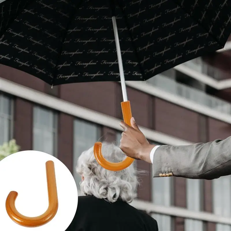 Umbrellas Rain UV Handle Replacement Accessories Replaceable Grip Folding Wood Supplies Wood Umbrella Handle Umbrella Handles