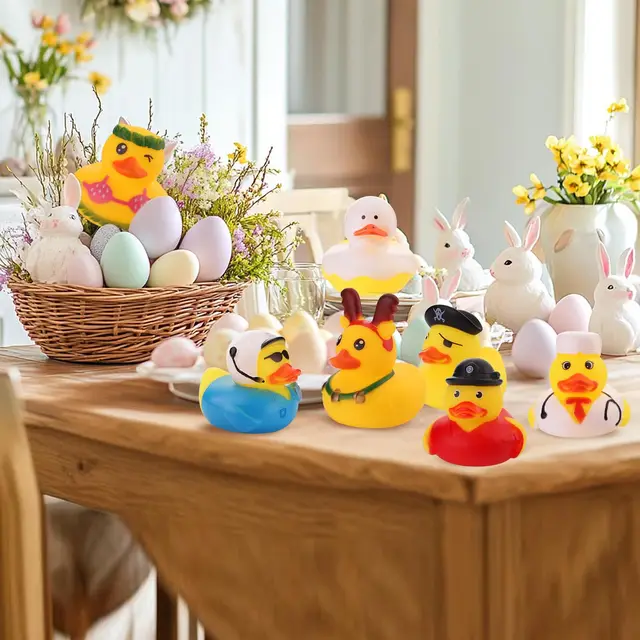 Summer Rubber Ducks for Kids, Assorted Small Rubber Duck in Bulk Mini Rubbers Duckies for Baby Bath & Pool Toys, Cruising 4