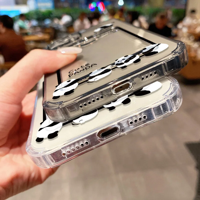 Cute Cartoon Animals Phone Case For iPhone 13 Case iPhone 15 11 16 14 12 17 Pro Max Air 7 8 Plus 16e XR SE Soft Card Bag Cover 6