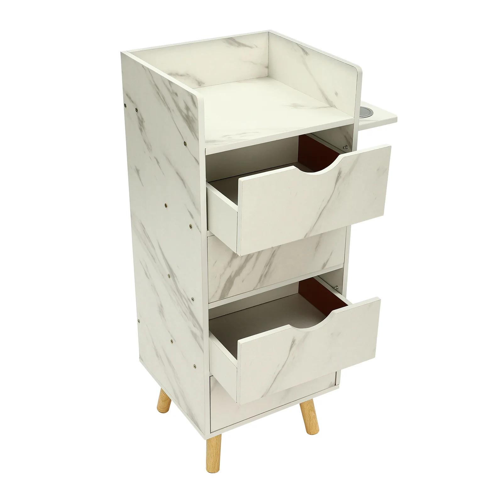 Salon Trolley Storage Cabinet Beauty Barber Stations with - Main Image