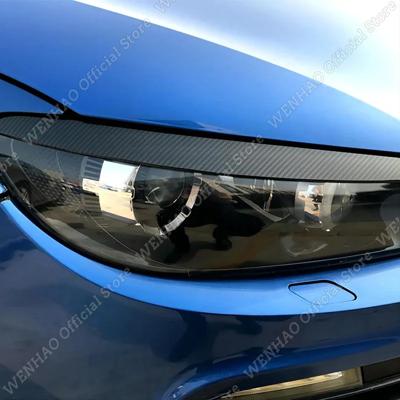 For Volkswagen VW Scirocco 2008- Fog Front Light Frames Cover Trim Racing Sticker Grille Carbon Look car headlight frame cover