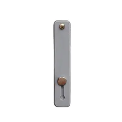 Versatile Silicone Phone Grip & Stand with Finger Ring Handle (GRAY)