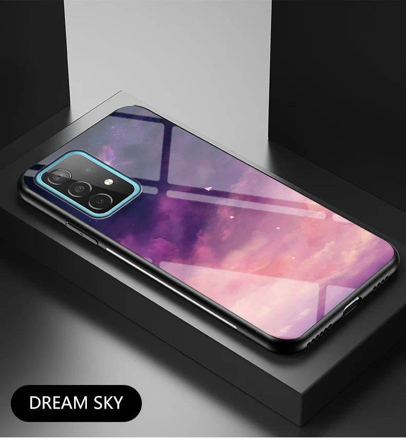 Coque en verre rigide DECLAREYAO A73 A53 pour Samsung Galaxy A33 A03S A03 Core A03, cadre en silicone fin, verre trempé_voghion.com