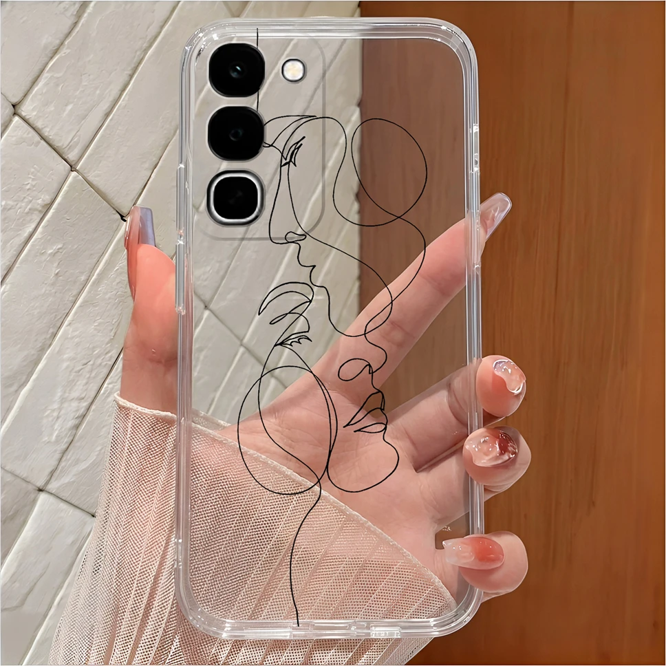 Cute Cartoon Clear Soft TPU Silicone Shockproof Phone Case - Anti-Slip Cover