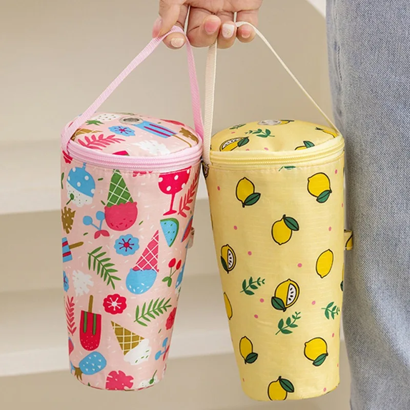 Portable Milk Tea Tote Bag Heat Preservation Bag Carrying Insulated Cup Cover Umbrella Bag Handbag Camping Drinkware Accessories 9