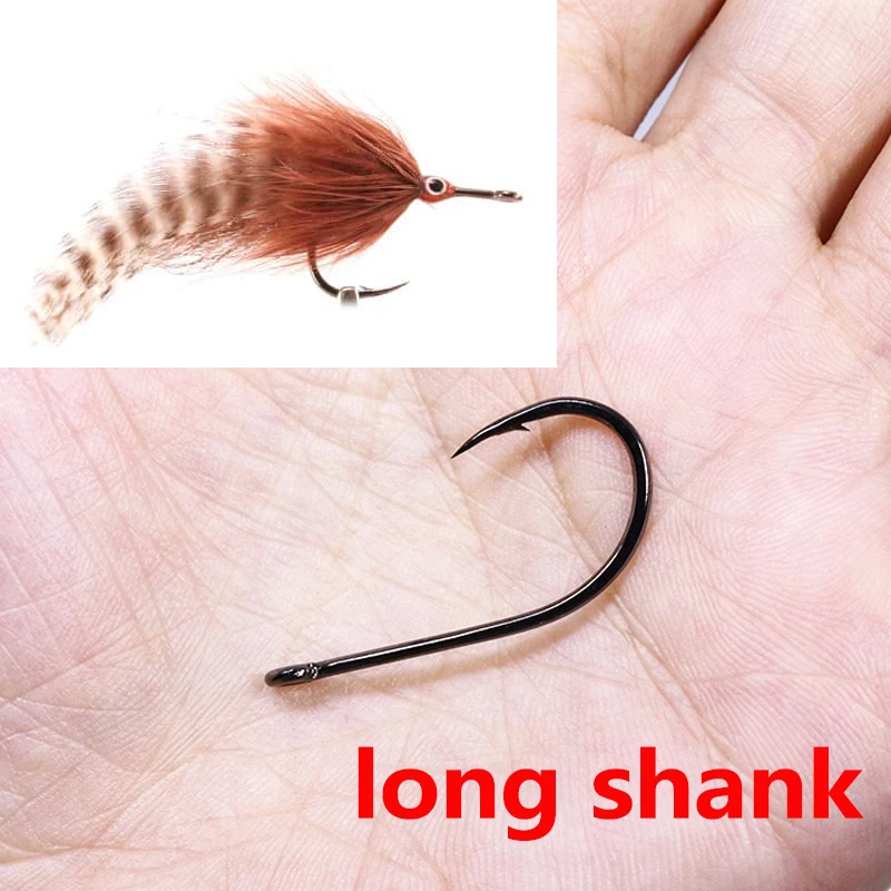 Hameçons de pêche 20 pièces de long manche double hameçon de