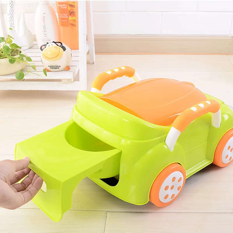 2017 Brand Candy Color Car Style Trainer Plastic Kids Toilet Travel Potty Chair 0-5 Years old Boy&Girl Potties 4